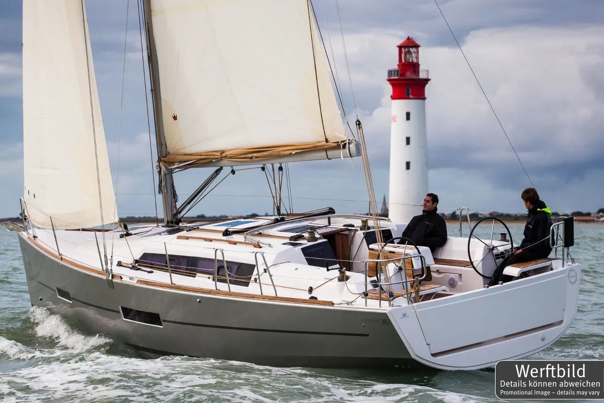 Salon of Freedom, a Dufour 382 GL sailboat at Barth, Germany