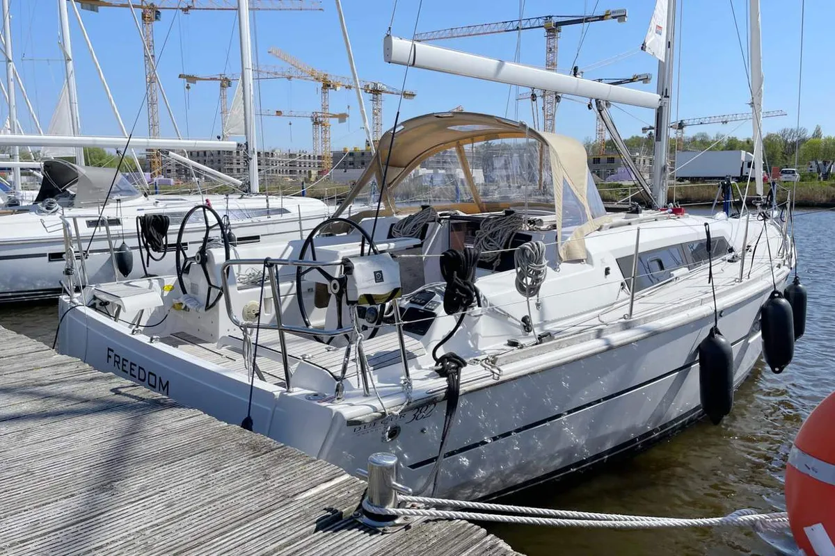 Freedom, a Dufour 382 GL sailboat at Barth, Germany