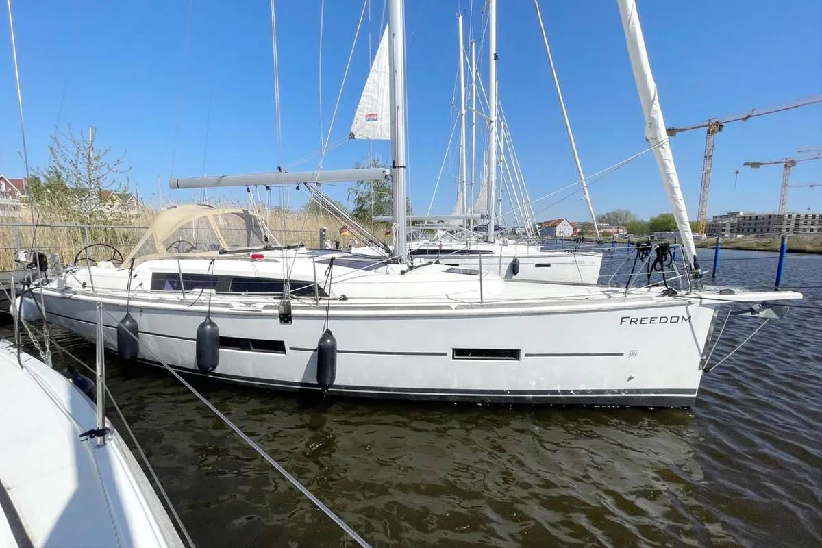 Freedom, a Dufour 382 GL sailboat at Barth, Germany
