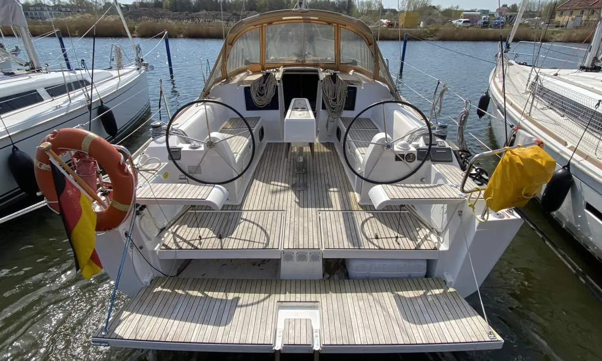 Freedom, a Dufour 382 GL sailboat at Barth, Germany