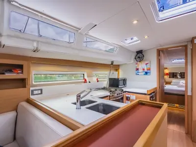 Galley of Hakuna Matata IV, a Jeanneau Sun Odyssey 490 sailboat at Road Town, British Virgin Islands