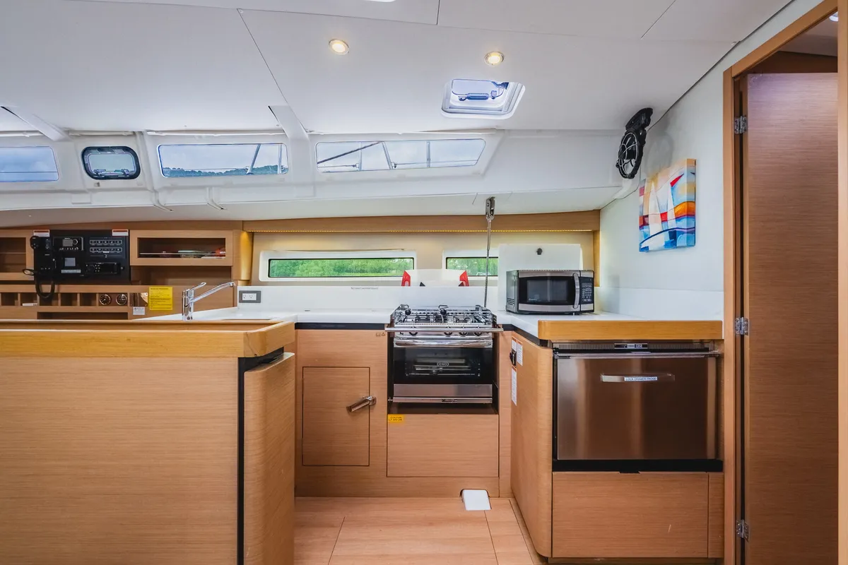 Galley of Hakuna Matata IV, a Jeanneau Sun Odyssey 490 sailboat at Road Town, British Virgin Islands