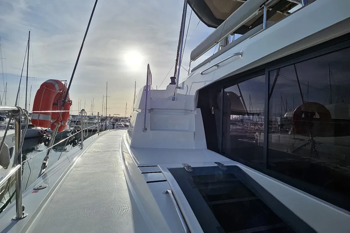 Agatirno, a Bali 4.8 catamaran at Salerno, Italy