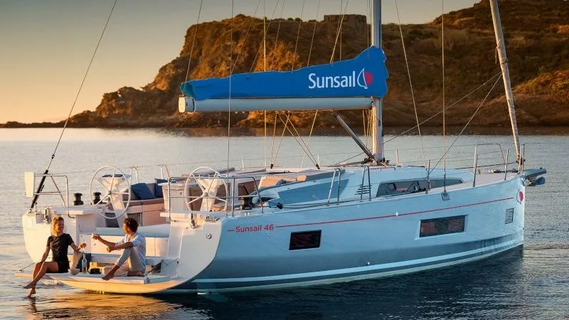 Exterior view of Sunsail 46 Mon Classic, a Beneteau Oceanis 46 sailboat at Marina, Croatia