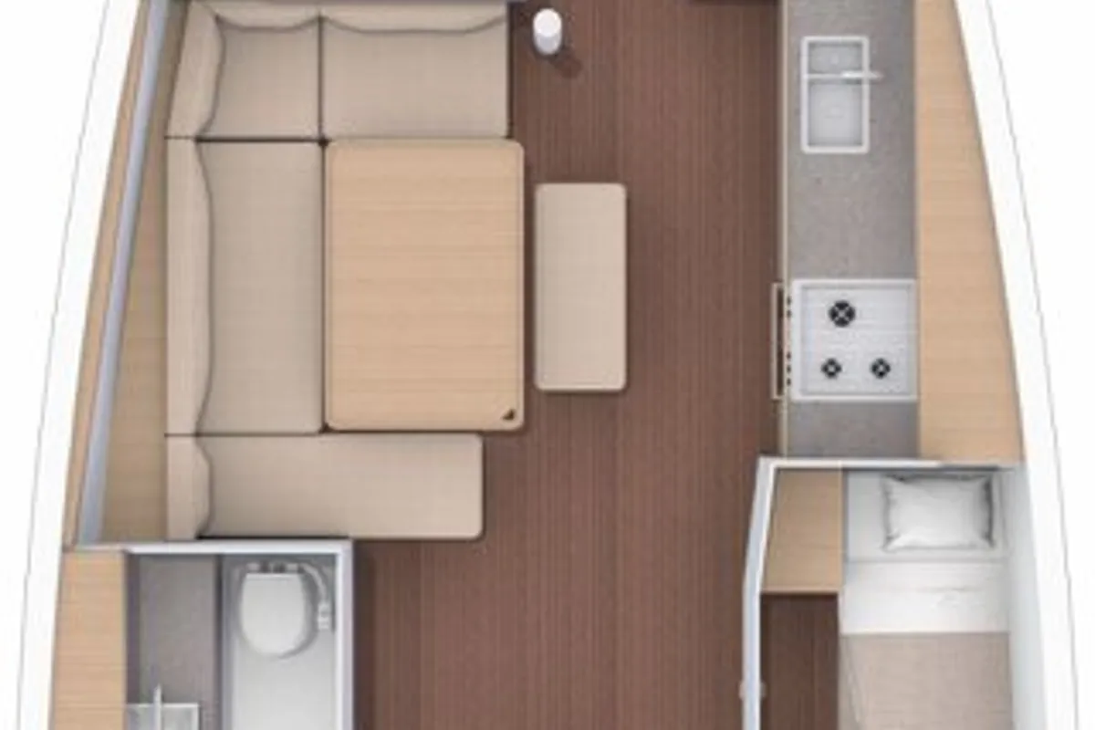 Floor plan of Julianna, a Dufour 430 GL sailboat at Marseille, France
