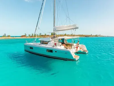Lizzy II, a Lagoon 42 catamaran at Seget Donji, Croatia