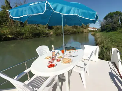 Deck of Continentale, a Cygnet Continentale motorboat at Nieuwpoort, Belgium