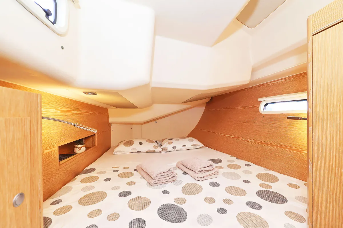 Cabin on Lorelei, a Hanse 455 sailboat at Grad Kaštela, Croatia