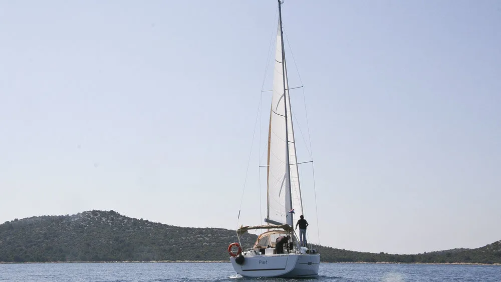 Exterior view of Stella, a Dufour 412 GL sailboat at Grad Pula, Croatia