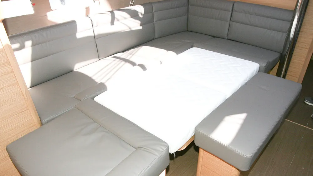 Salon of Stella, a Dufour 412 GL sailboat at Grad Pula, Croatia