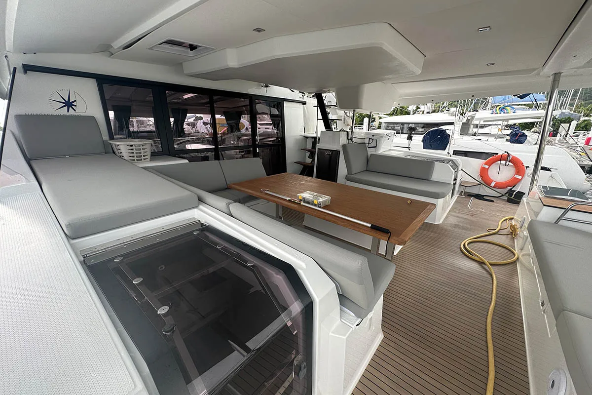 Endless Summer, a Fountaine Pajot Aura 51 catamaran at Road Town, British Virgin Islands