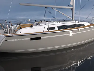 Just Enjoy, a Bavaria Cruiser 34 sailboat at Portoferraio, Italy