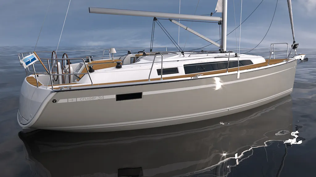 Just Enjoy, a Bavaria Cruiser 34 sailboat at Portoferraio, Italy