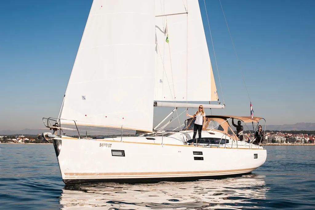 Exterior view of Princess Tena, a Elan Impression 45 sailboat at Zadar, Croatia