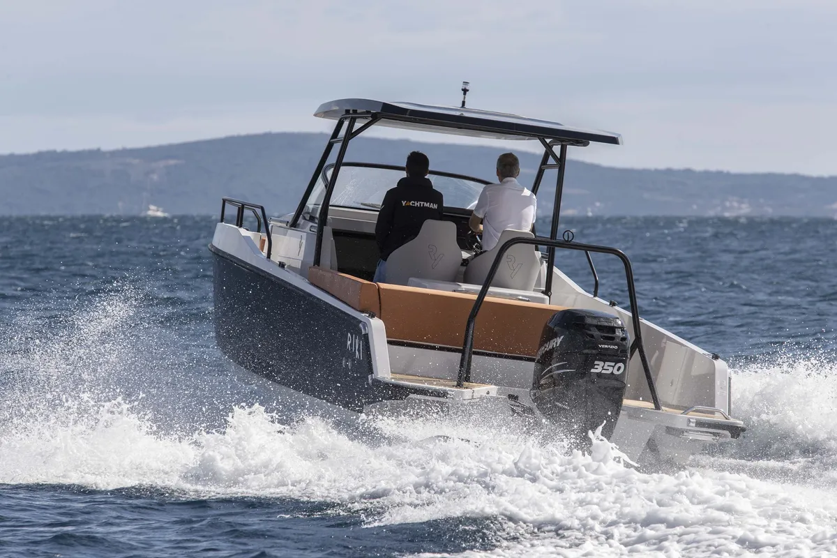 Exterior view of 22, a Gulet Ryck 280 motorboat at Grad Trogir, Croatia