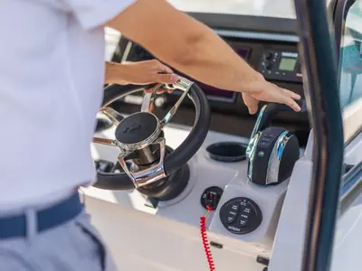 22, a Gulet Ryck 280 motorboat at Grad Trogir, Croatia