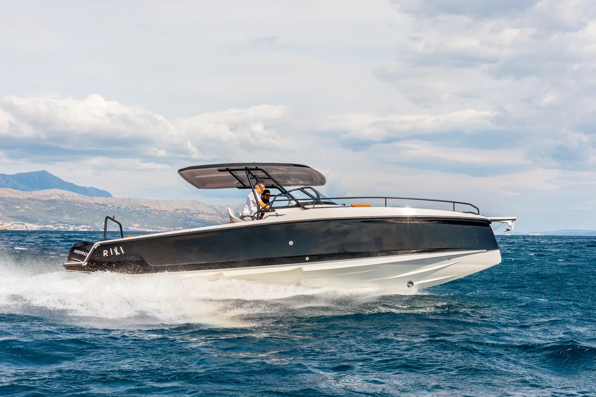 Exterior view of 22, a Gulet Ryck 280 motorboat at Grad Trogir, Croatia