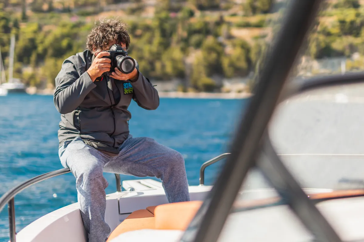 22, a Gulet Ryck 280 motorboat at Grad Trogir, Croatia