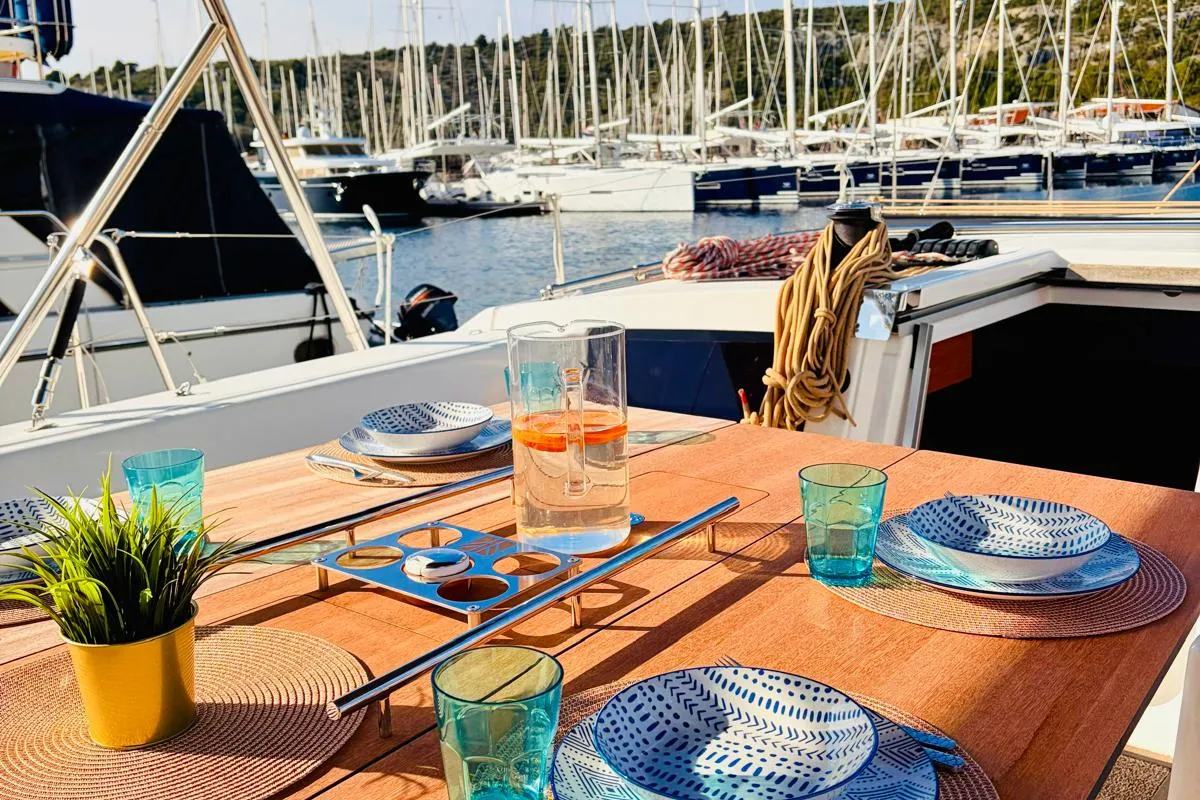 Suzie Q, a Dufour 530 sailboat at Primošten, Croatia