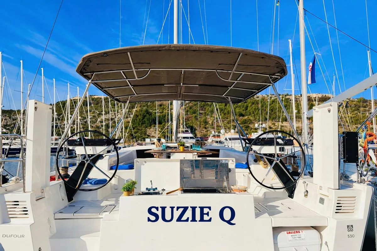 Suzie Q, a Dufour 530 sailboat at Primošten, Croatia