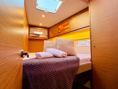 Cabin on Suzie Q, a Dufour 530 sailboat at Primošten, Croatia