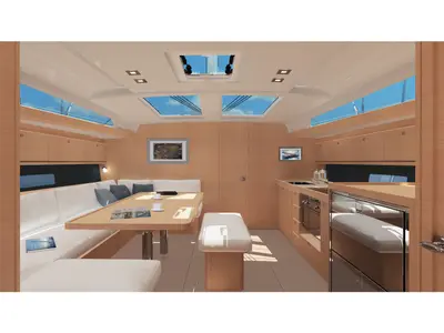 Salon of Jaguar, a Dufour 460 Grand Large sailboat at Općina Sukošan, Croatia