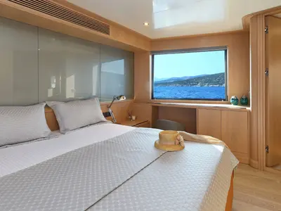 Ukiel, a Aegean Explorer M26 motor yacht at Olbia, Italy