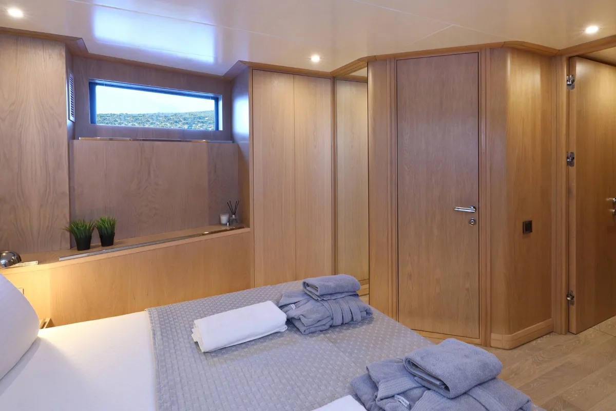 Ukiel, a Aegean Explorer M26 motor yacht at Olbia, Italy