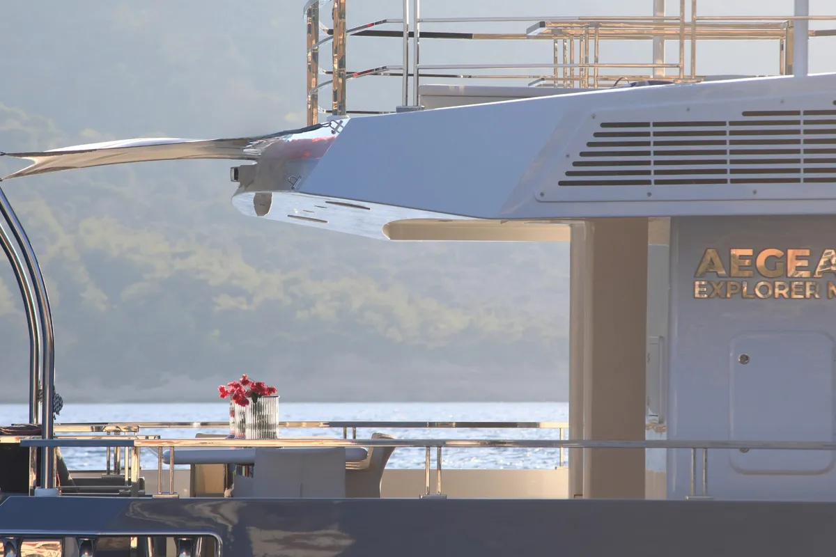 Ukiel, a Aegean Explorer M26 motor yacht at Olbia, Italy