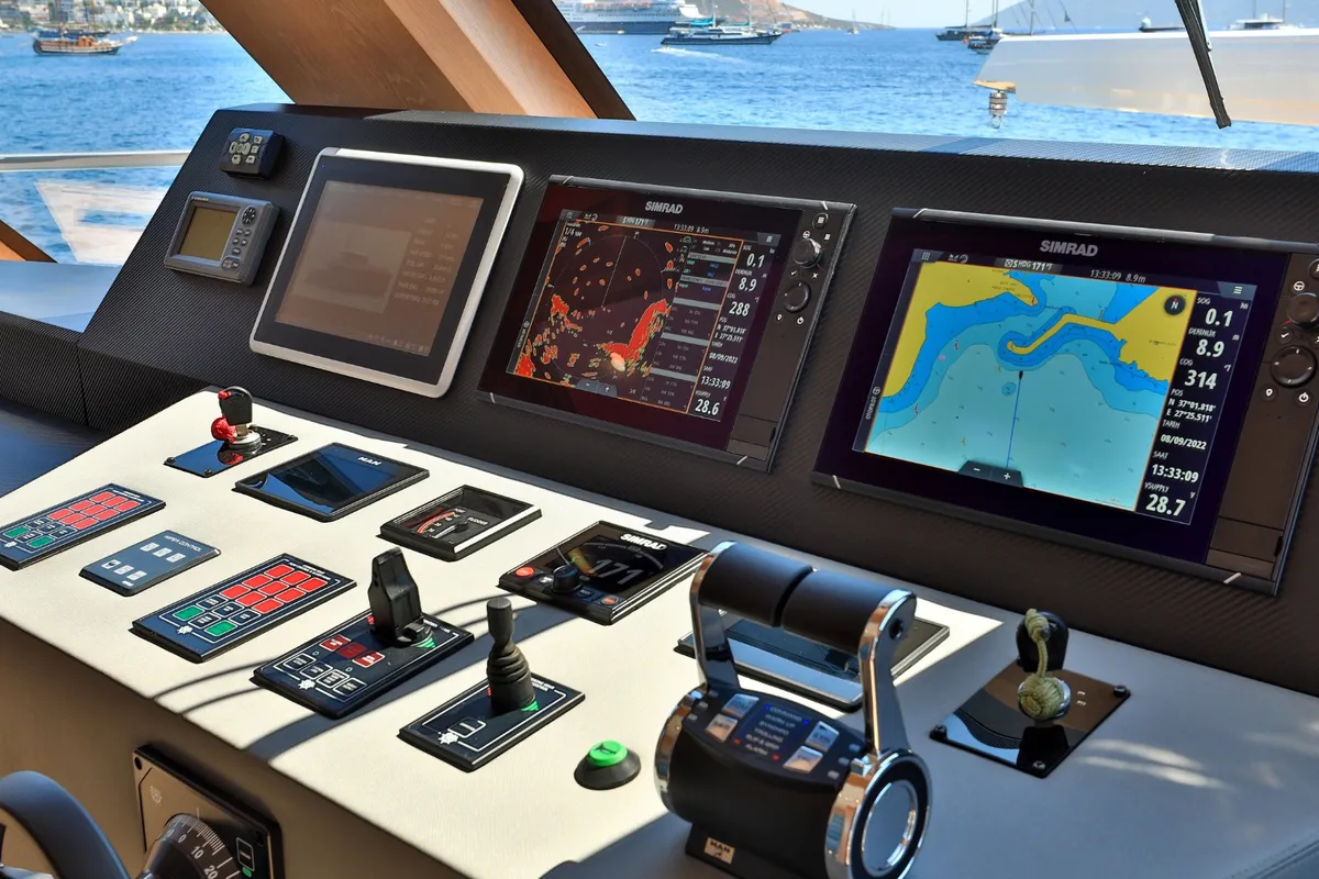 Ukiel, a Aegean Explorer M26 motor yacht at Olbia, Italy