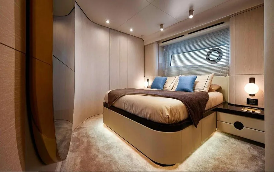 Cabin on OMR Group, a Azimut 78 Fly motor yacht at Podstrana - Miljevac, Croatia