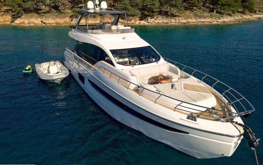 Cabin on OMR Group, a Azimut 78 Fly motor yacht at Podstrana - Miljevac, Croatia