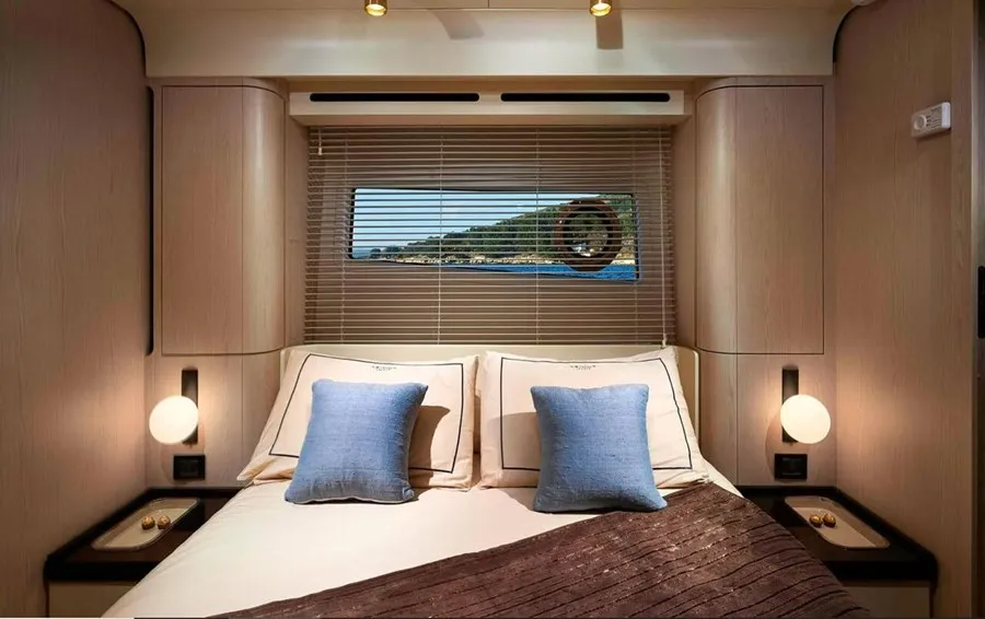 Cabin on OMR Group, a Azimut 78 Fly motor yacht at Podstrana - Miljevac, Croatia