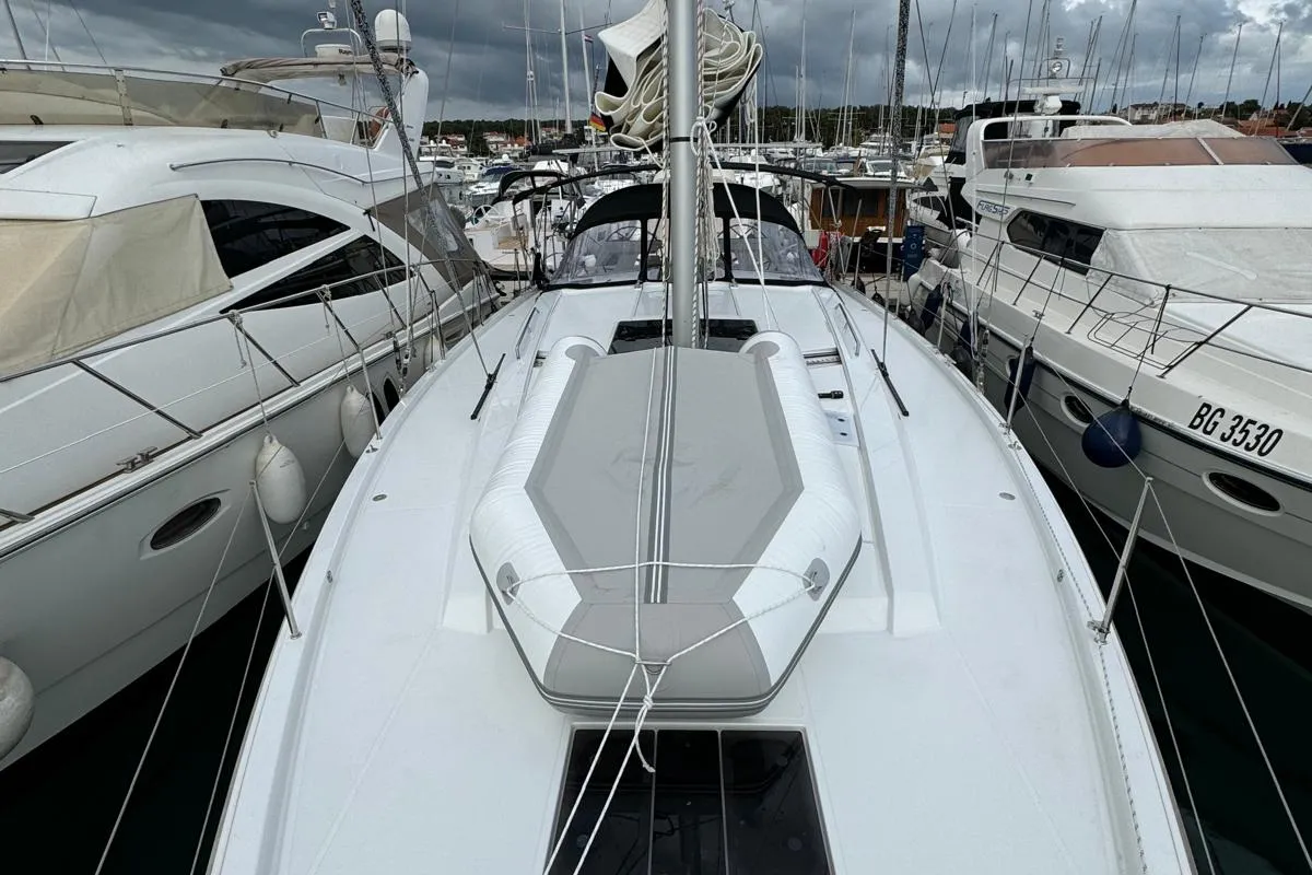 Deck of Venus, a Hanse 460 sailboat at Grad Biograd na Moru, Croatia