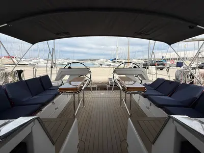 Cockpit of Venus, a Hanse 460 sailboat at Grad Biograd na Moru, Croatia