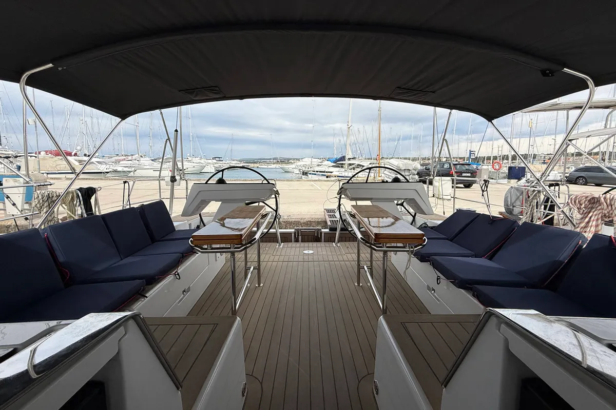 Cockpit of Venus, a Hanse 460 sailboat at Grad Biograd na Moru, Croatia