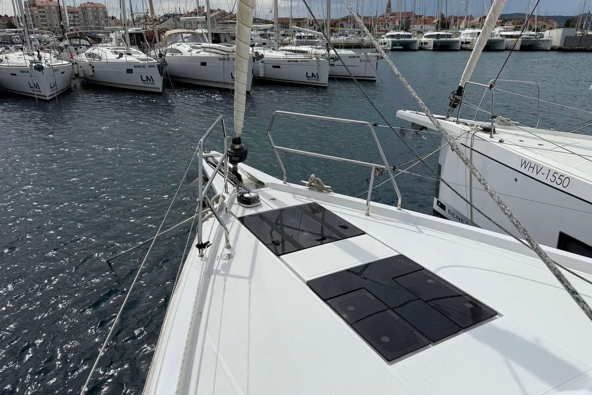 Deck of Venus, a Hanse 460 sailboat at Grad Biograd na Moru, Croatia