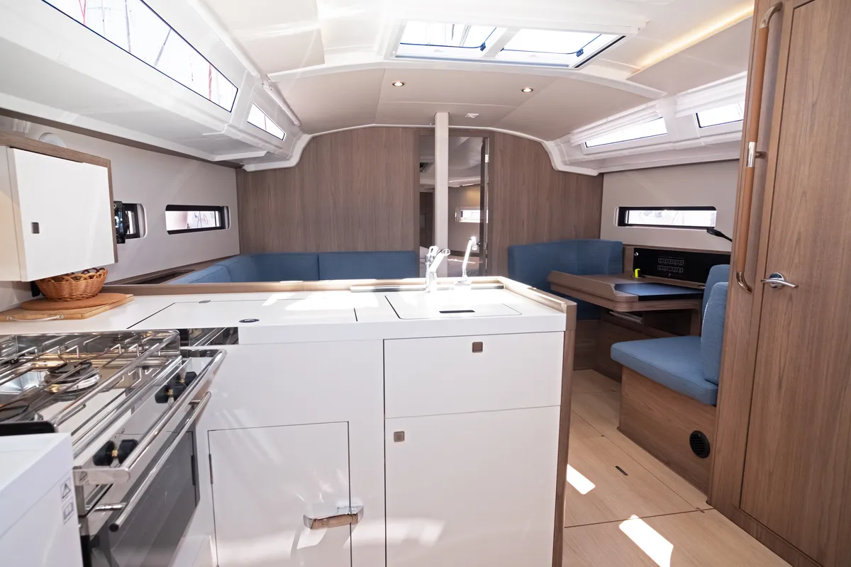 Galley of Thalassa Nova, a Jeanneau Sun Odyssey 415 sailboat at Split, Croatia