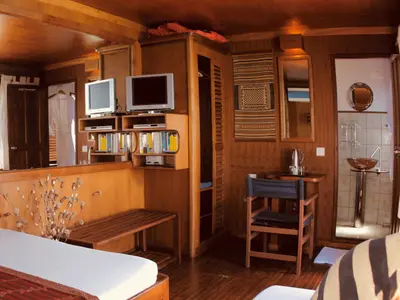 Cabin on Stella 2, a Gulet Wooden motor yacht sailboat at Malé, Maldives