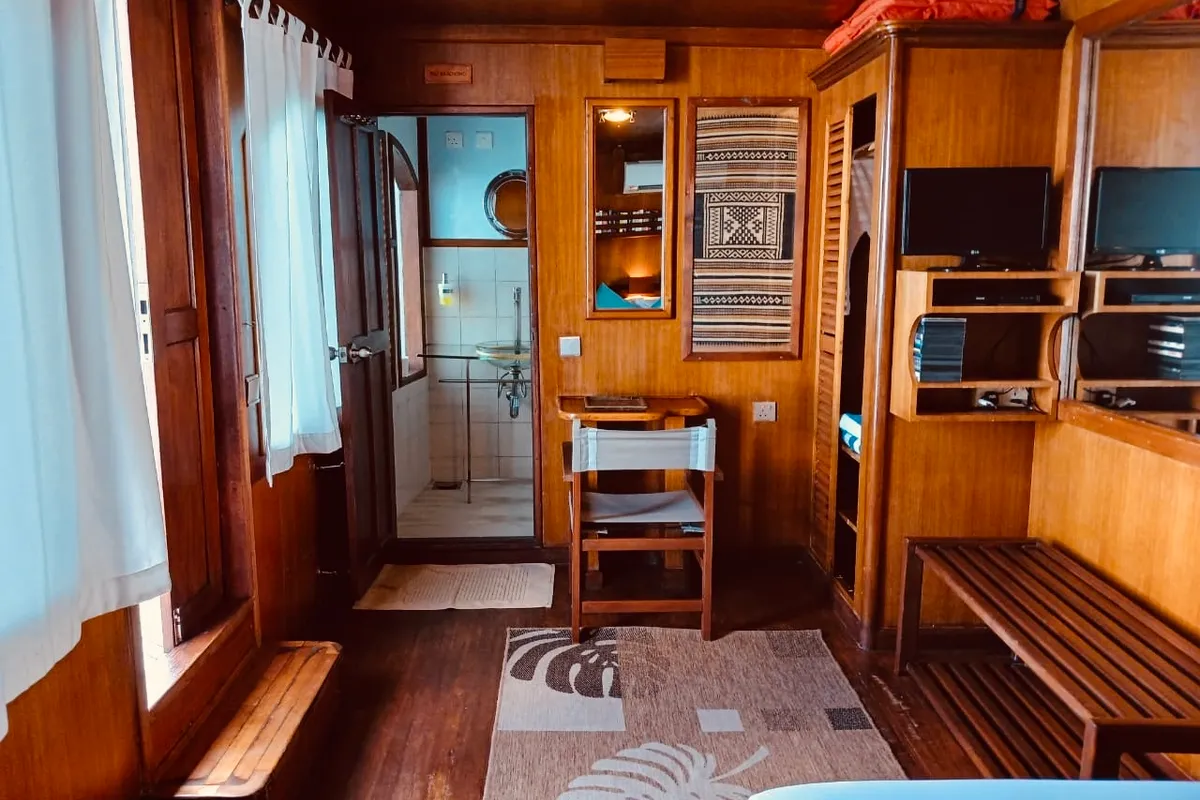 Cabin on Stella 2, a Gulet Wooden motor yacht sailboat at Malé, Maldives