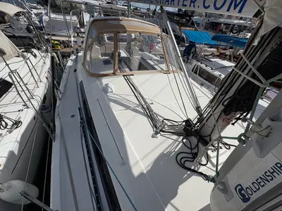 Deck of Simba, a Beneteau Oceanis 41.1 sailboat at Ibiza, Spain