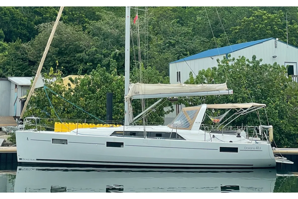 Exterior view of Simba, a Beneteau Oceanis 41.1 sailboat at Ibiza, Spain