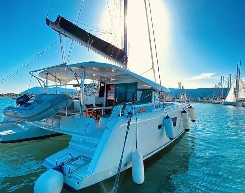 Kaiki, a Lagoon 42 catamaran at Lavrion, Greece