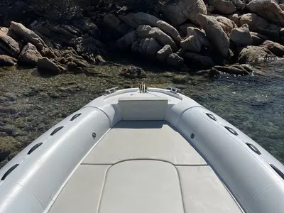 Deck of Altamarea Wave 23 Sport, a RIB at Cannigione, Italy