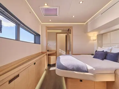Majesty of Greece, a Fountaine Pajot Power 67 catamaran at Municipal Unit of Nea Peramos, Greece