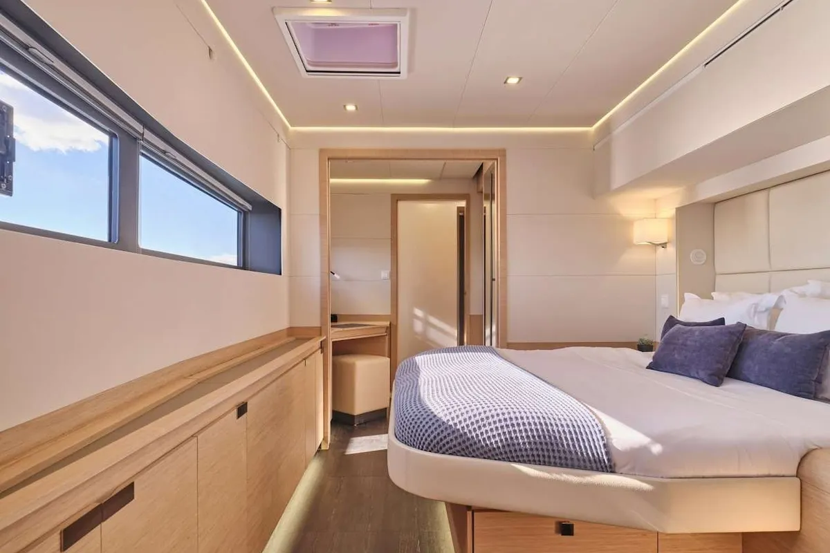 Majesty of Greece, a Fountaine Pajot Power 67 catamaran at Municipal Unit of Nea Peramos, Greece