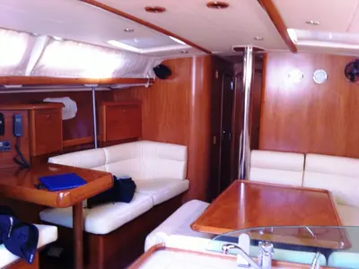 Penelope K, a Jeanneau Sun Odyssey 43 sailboat at Athens, Greece