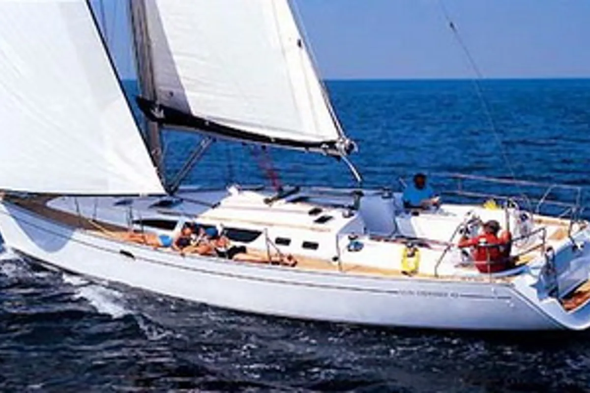 Penelope K, a Jeanneau Sun Odyssey 43 sailboat at Athens, Greece