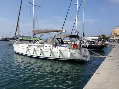 Penelope K, a Jeanneau Sun Odyssey 43 sailboat at Athens, Greece