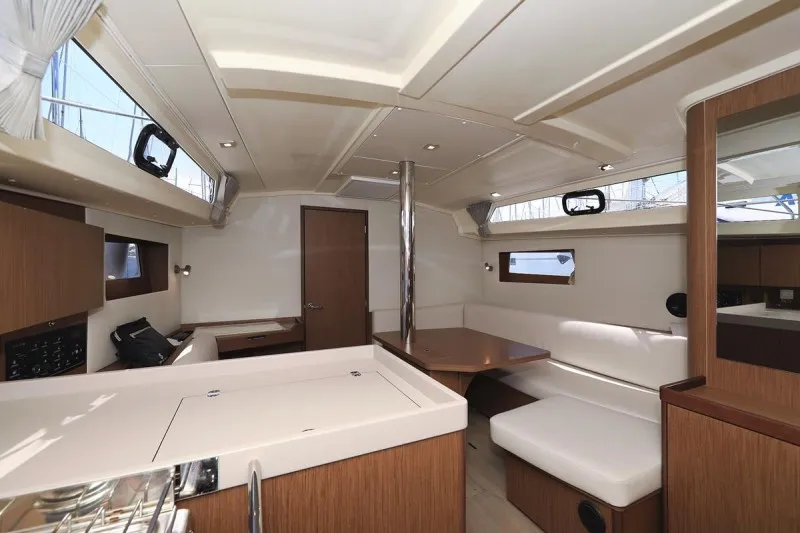 Salon of Dalmatinka, a Beneteau Oceanis 41.1 sailboat at Grad Biograd na Moru, Croatia